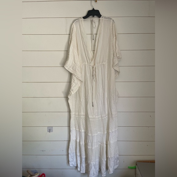 Free People Oh Valencia Cattan Gauzy Crochet Open Back Boho Maxi dress nwot - Picture 5 of 14